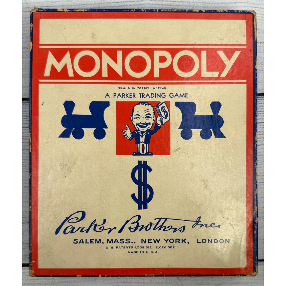 Vintage 1936 Monopoly Parker Brothers Trading Game (No‎ Board)